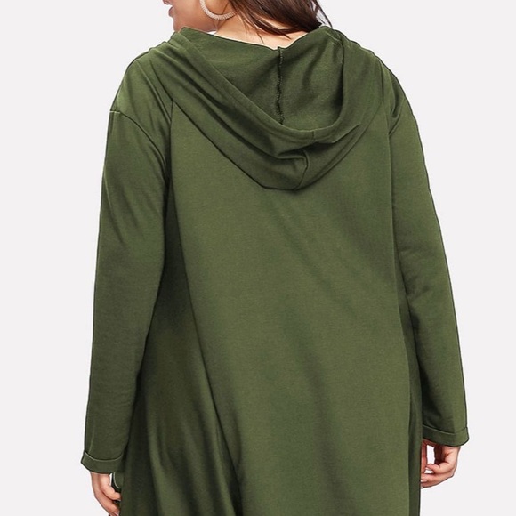 🌟SOLDOUT🍁OLIVIA GREEN SWEATSHIRT DRESS PLUS NWT - Picture 3 of 8